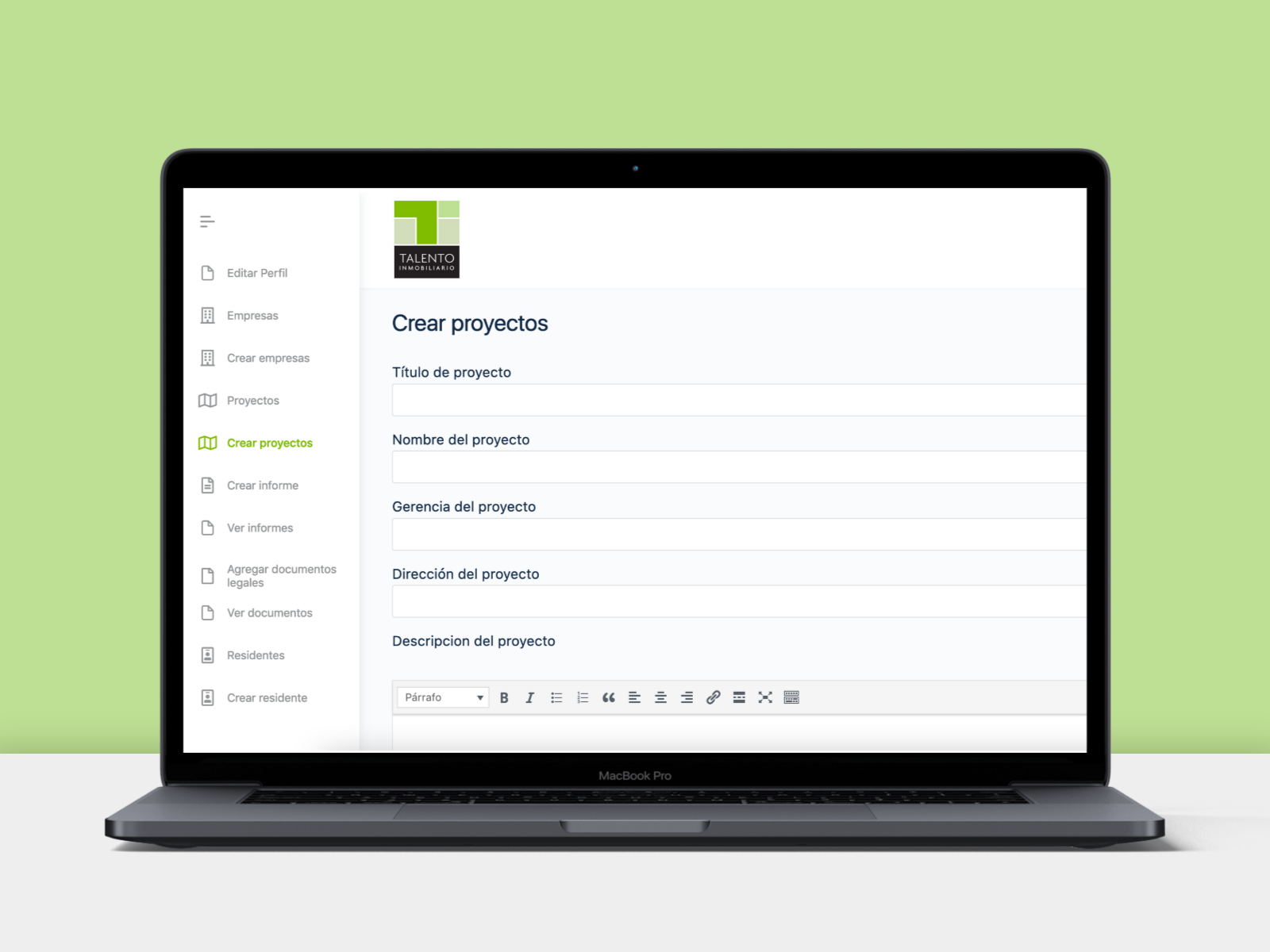 App gestión de informes