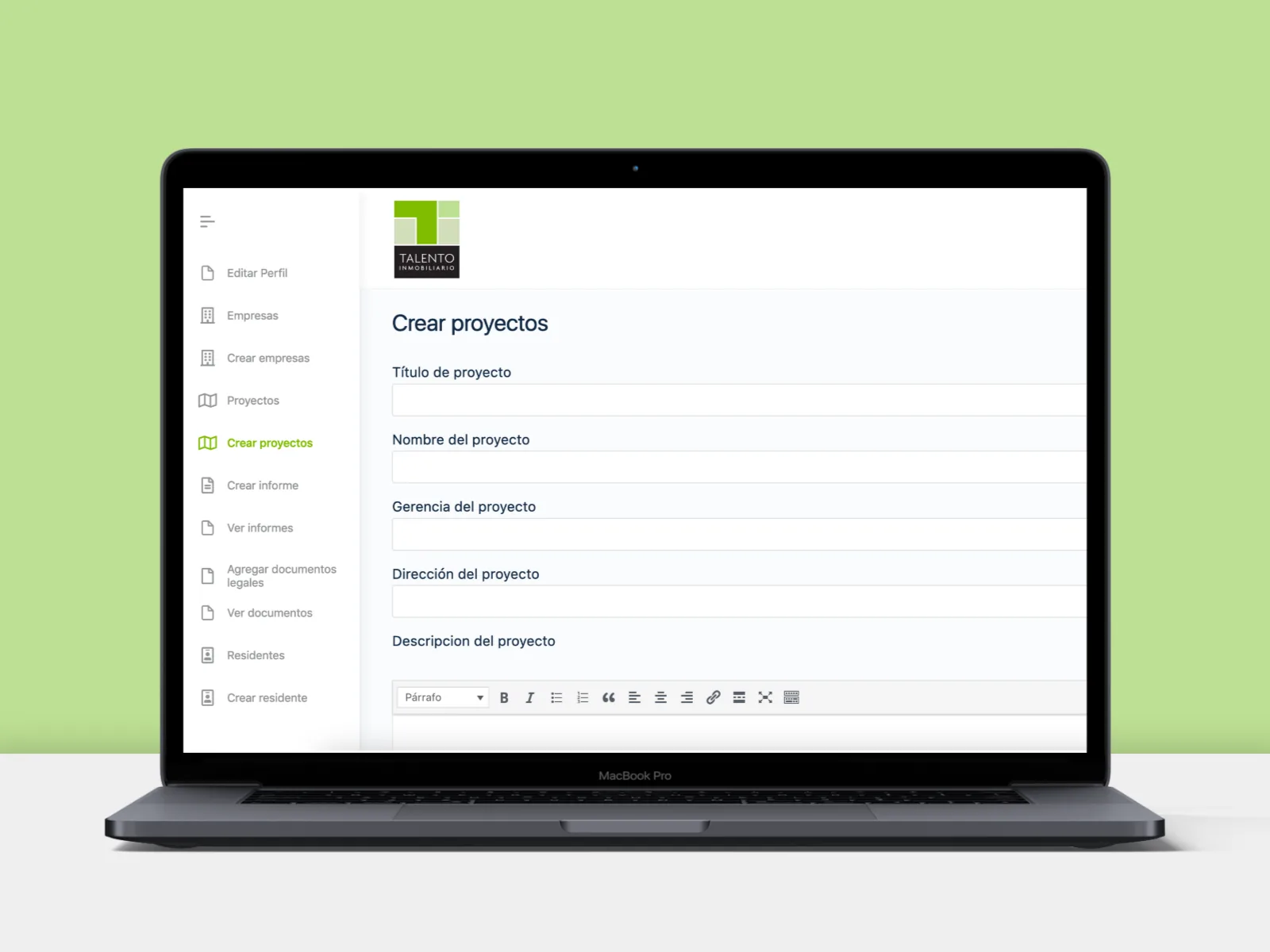 App gestión de informes